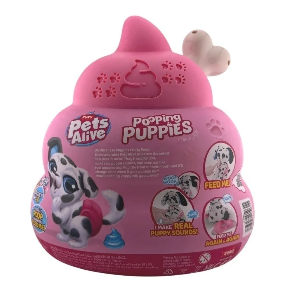 Pets Alive Pooping Puppies by ZURU Soft Electronic Pet Puppy for Girls &Children